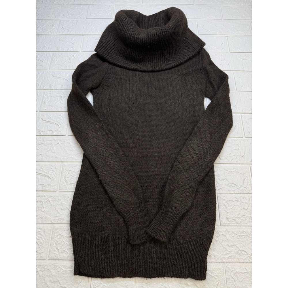 Ralph Lauren Black Label Brown Alpaca Silk Cowl Neck Sweater Small